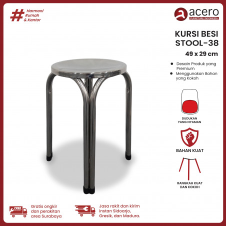 Kursi Besi Stool - 38