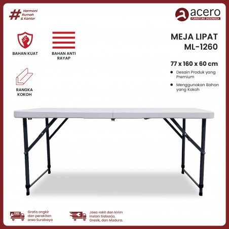 Meja Lipat Besi Portable - ML1260