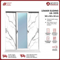 Lemari Besi Sliding 3 Pintu - LB-JUMBO