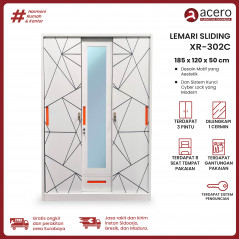 Lemari Besi Sliding 3 Pintu - XR Series