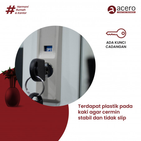 Lemari Besi Sliding 2 Pintu - AF 90cm