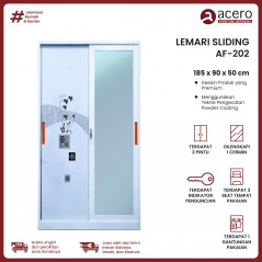 Lemari Besi Sliding 2 Pintu - AF 90cm