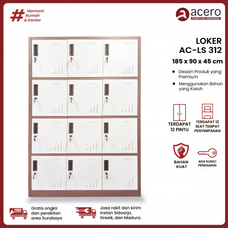 Lemari Loker Besi 12 Pintu - AC LS 312