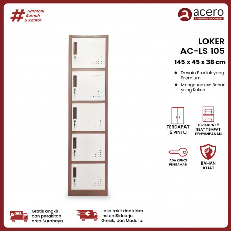 Lemari Loker Besi 5 Pintu - AC LS 105