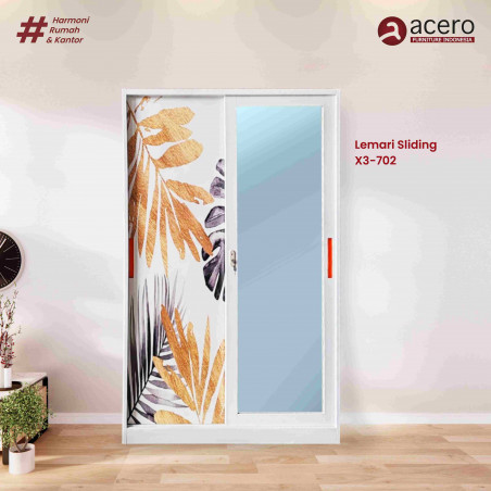 Lemari Pakaian Minimalis Modern Bahan Besi - X3 Acero Furniture