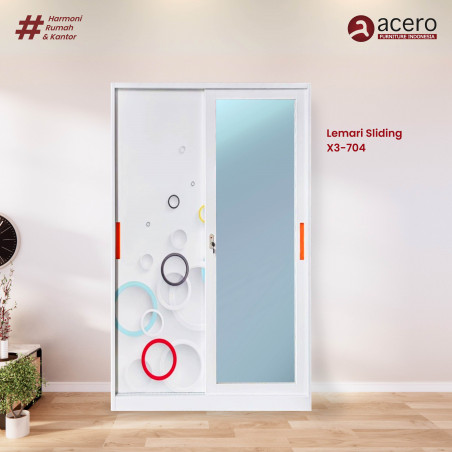 Lemari Pakaian Minimalis Modern Bahan Besi - X3 Acero Furniture