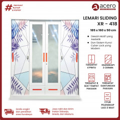 Lemari Besi Sliding 4 Pintu - XR Series