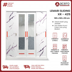 Lemari Besi Sliding 4 Pintu - XR Series
