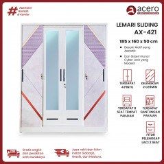 Lemari Besi Sliding 4 Pintu - AX Series Gen 1