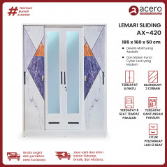 Lemari Besi Sliding 4 Pintu - AX Series Gen 1