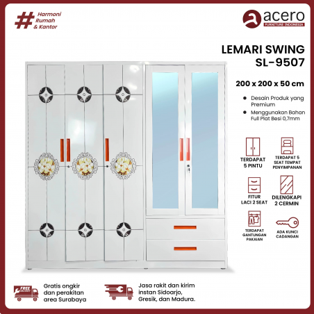 Lemari Besi Swing 5 Pintu - SL Series
