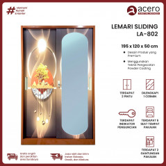 Lemari Besi Sliding 2 Pintu - LA (120cm)
